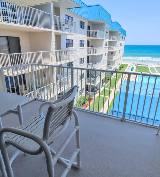 Enjoy a striking view of the ocean from the balcony