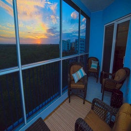Watch incredible sunsets from the balcony