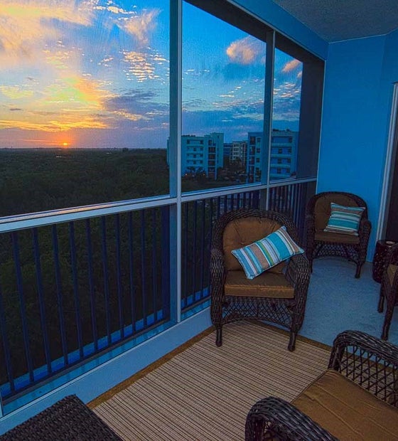 Watch incredible sunsets from the balcony