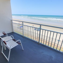 Direct oceanfront balcony