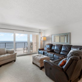 Living room and ocean views
