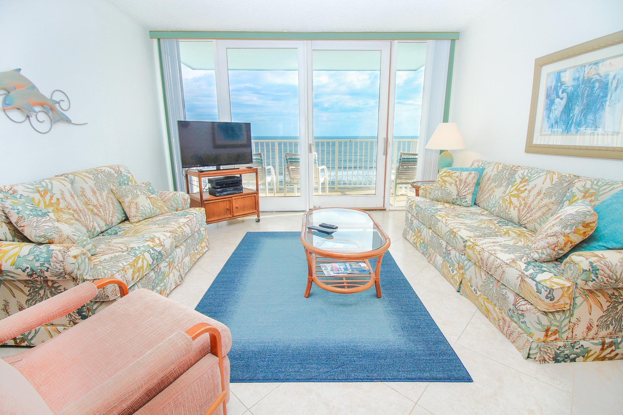 Coastal Living Room with Ocean Views