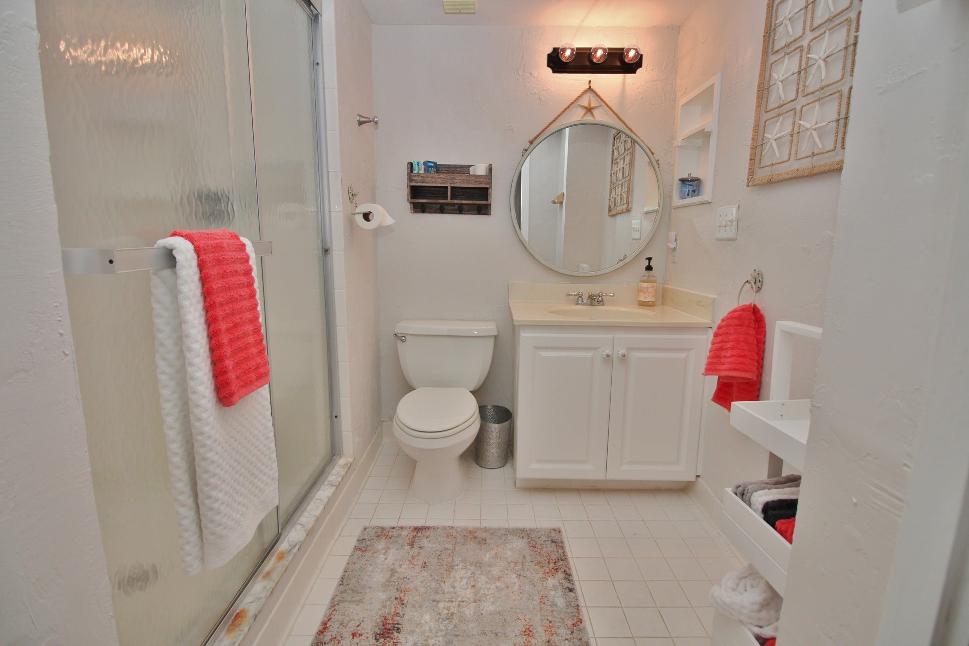 The Second Bathroom with a Walk-in Shower