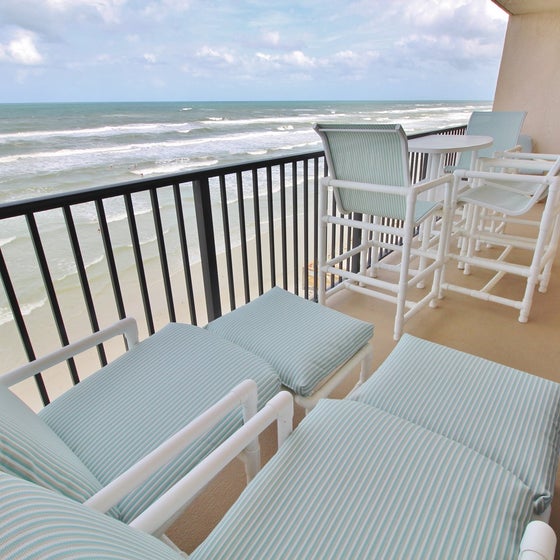 Furnished Balcony with Front Row Seats to Ocean Views