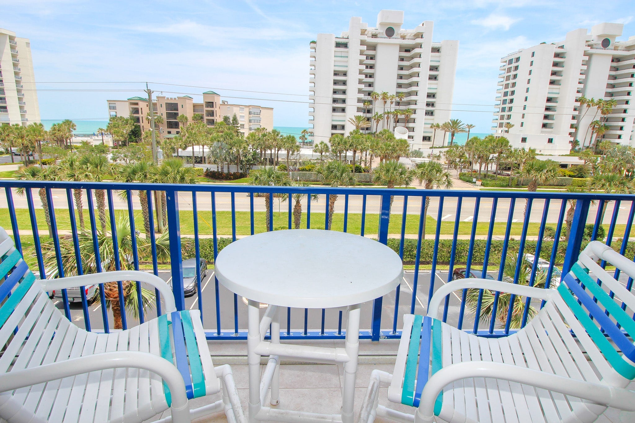 Sit back and relax in the Florida sun on the balcony