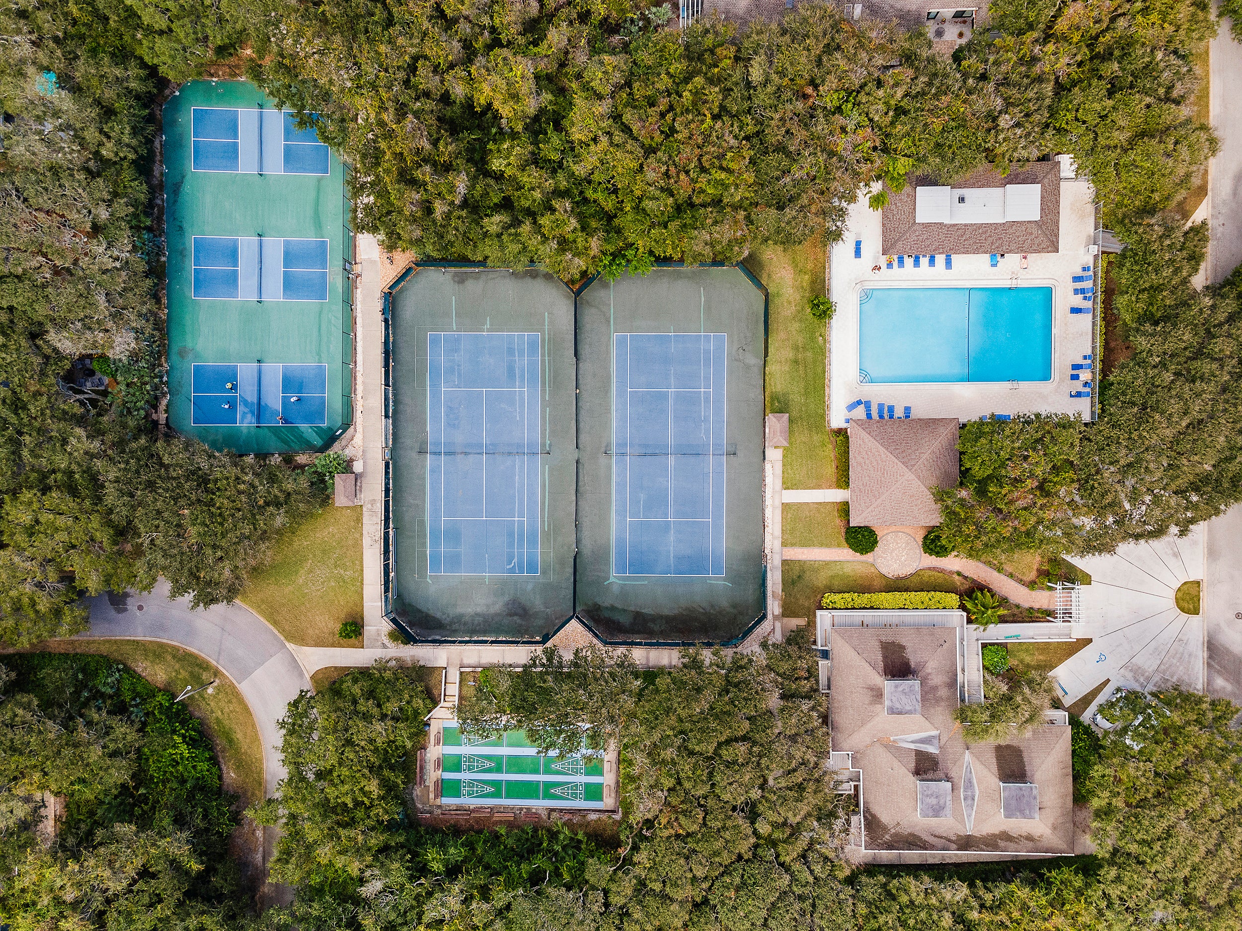 Courts and Pool