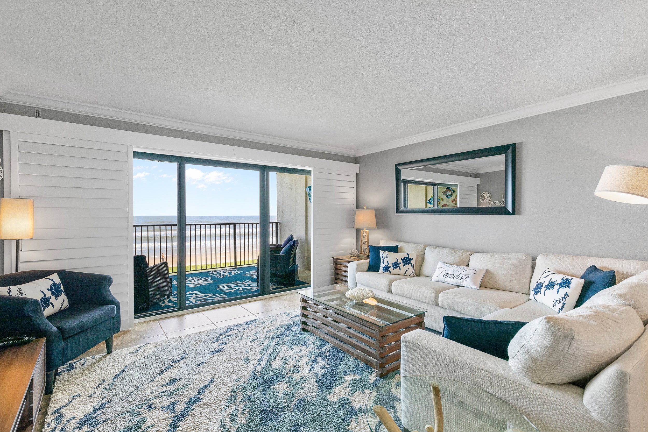 Living room with incredible ocean views