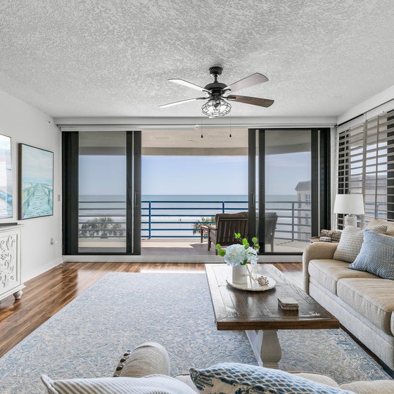 Spacious Living Room With View