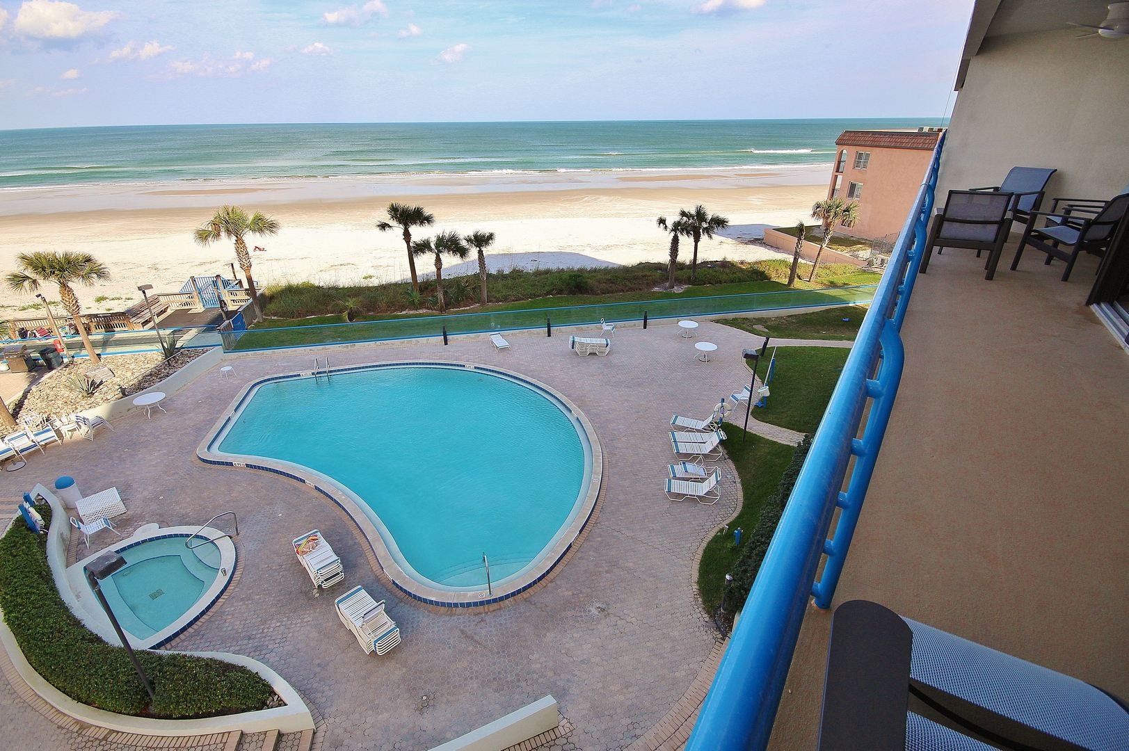 View of Beach & Pool from Balcony