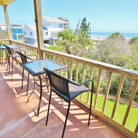 Furnished Balcony with Beach View
