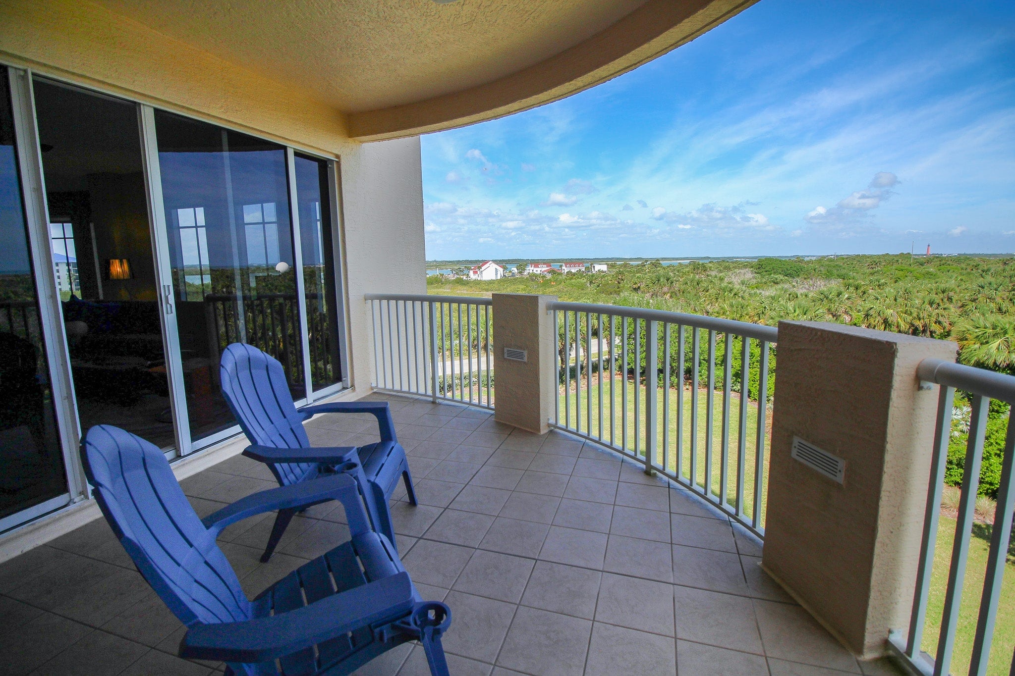 Take a seat and relax on this spacious balcony