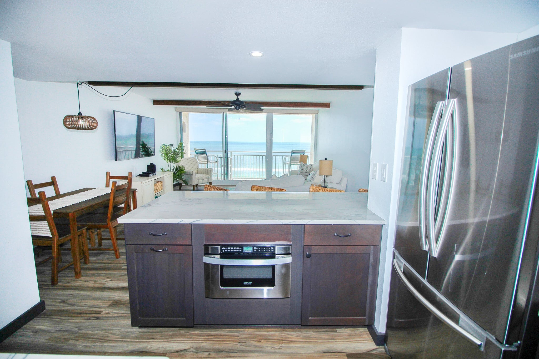 Incredible ocean view from the kitchen