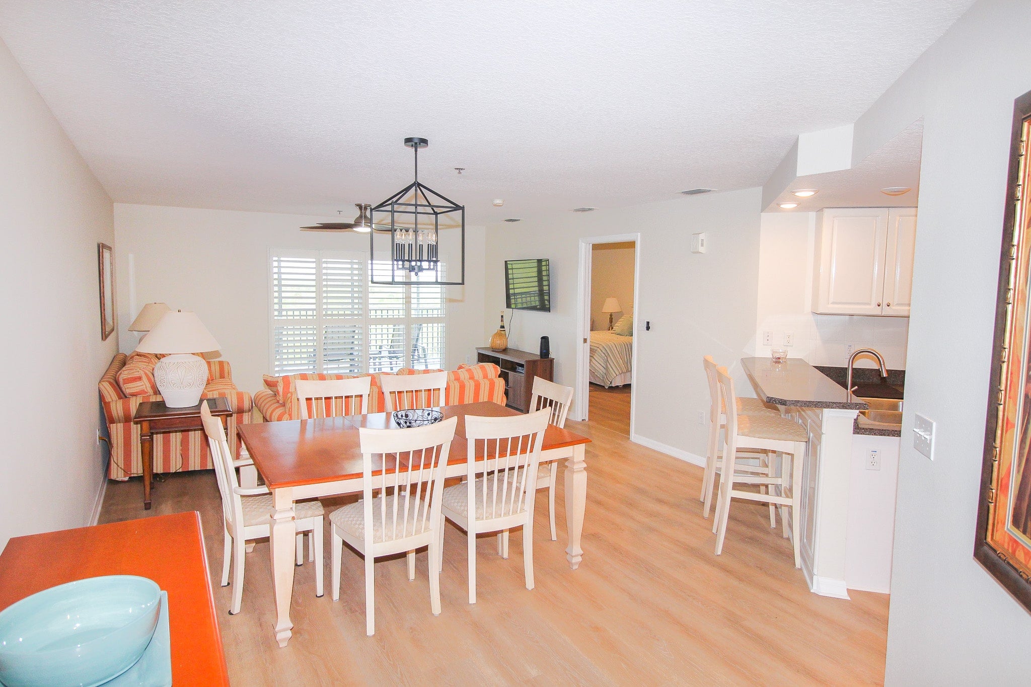 Open-concept dining area