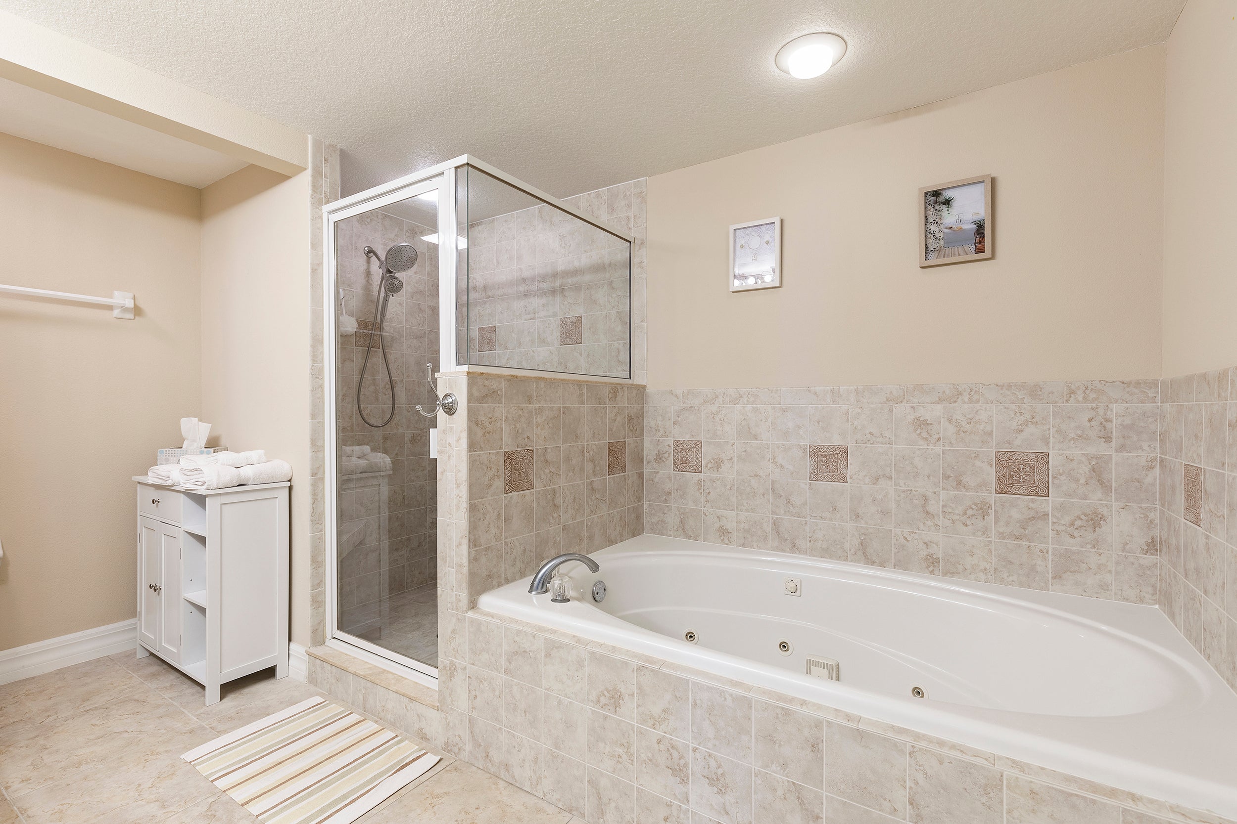 Primary Bathroom with Walk-In and Jetted Tub