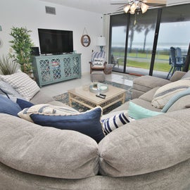 Large Sofa in Living Room with Great View
