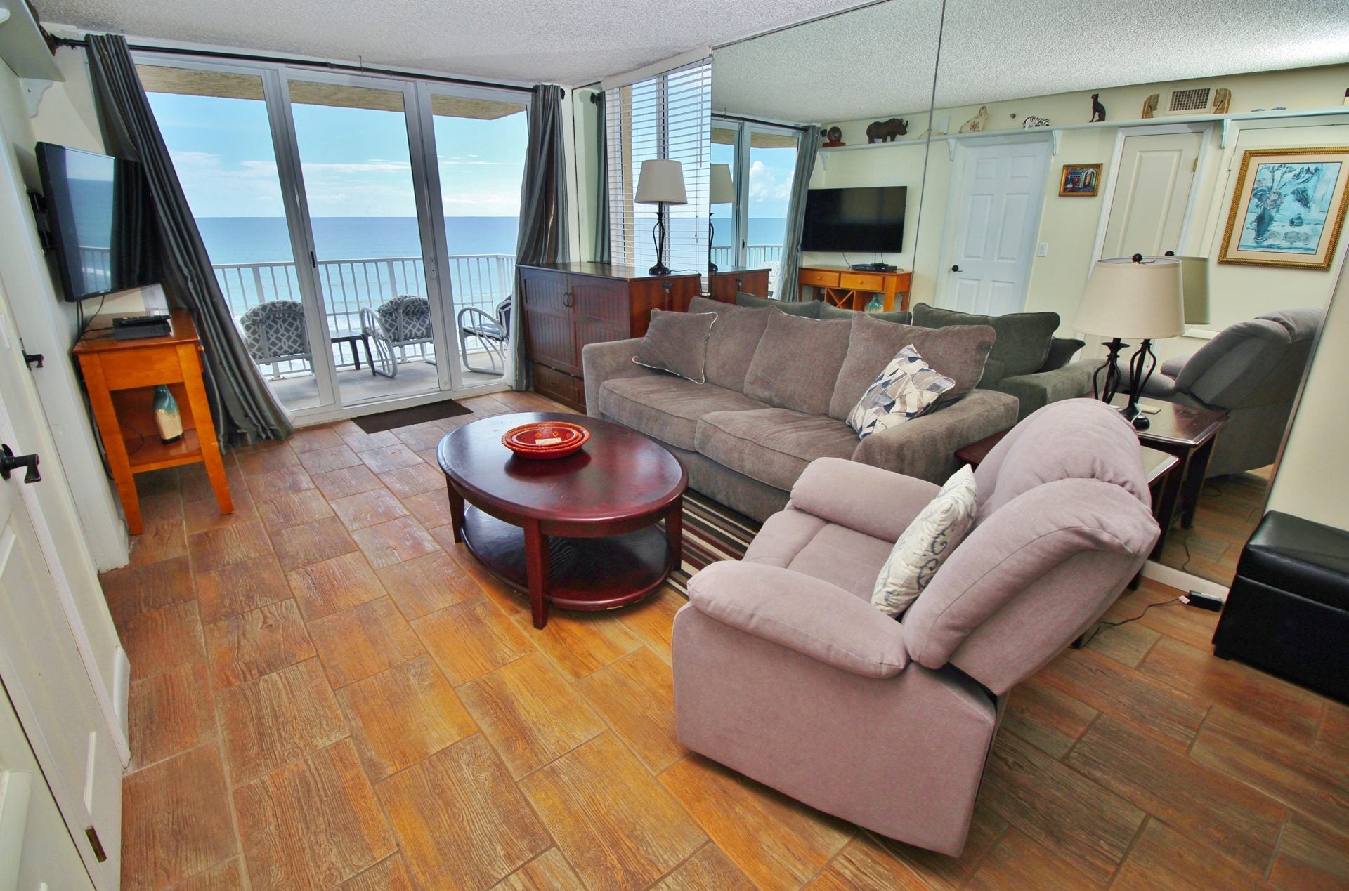 Cozy Living Room with Beach View
