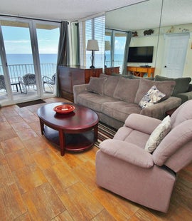 Cozy Living Room with Beach View
