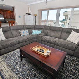 Imagine relaxing during your stay on this sectional sofa